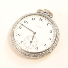 Elgin 12 Size 15 Jewel Pocket Watch Illinois Spartan Case - XC826