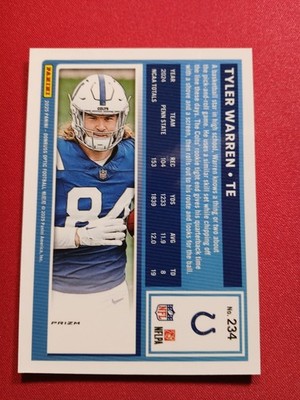 2025 Donruss Optic Preview #337 Tyler Warren Rookie GREEN VELOCITY