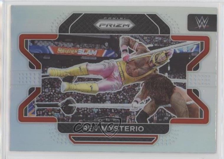 2022 Panini Prizm WWE Silver Prizm Rey Mysterio #98 13wb