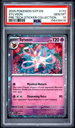 2025 POKEMON SVP EN-SCARLET & VIOLET BLACK STAR PROMOS #172 SYLVEON PSA 10