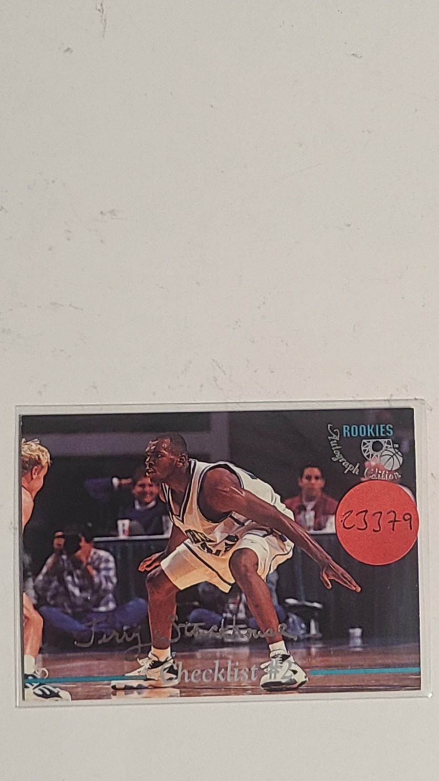 Jerry Stackhouse 120 1995 Classic Rookies Autograph Edition NC Tar Heels Card