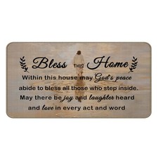 Christian Religious Bless This Home Door Mat for Front Door Indoor Entrance, ...
