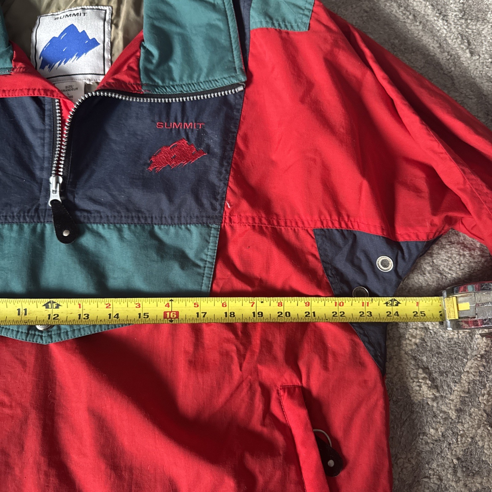 Summit Retro Nylon Pullover Waterproof Jacket, Me… - image 6