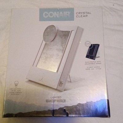 Conair Crystal Clear LED Lighted Magnifying Makeup Mirror, Adjustable Stand
