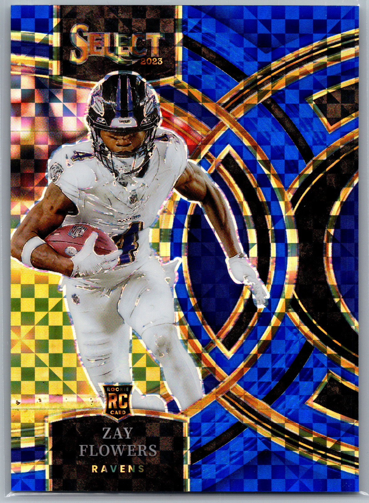 2023 Panini Select - Premier Level Zay Flowers #157 Blue Prizm /149 (RC)