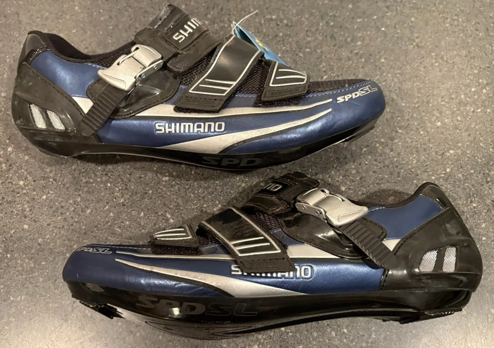 Shimano SPD-SL SH-R130B mens US 10 EU 44 blue Road Cycling Spinning Shoes NWT - Image 2 of 4