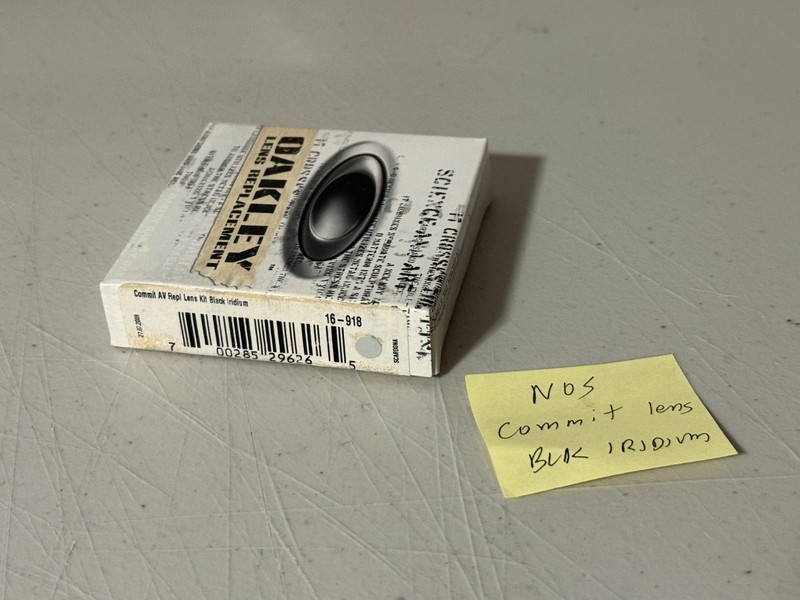 (NIB- NOS) (OEM)  Oakley Commit Black Iridium Lens Set (with box)   16-918