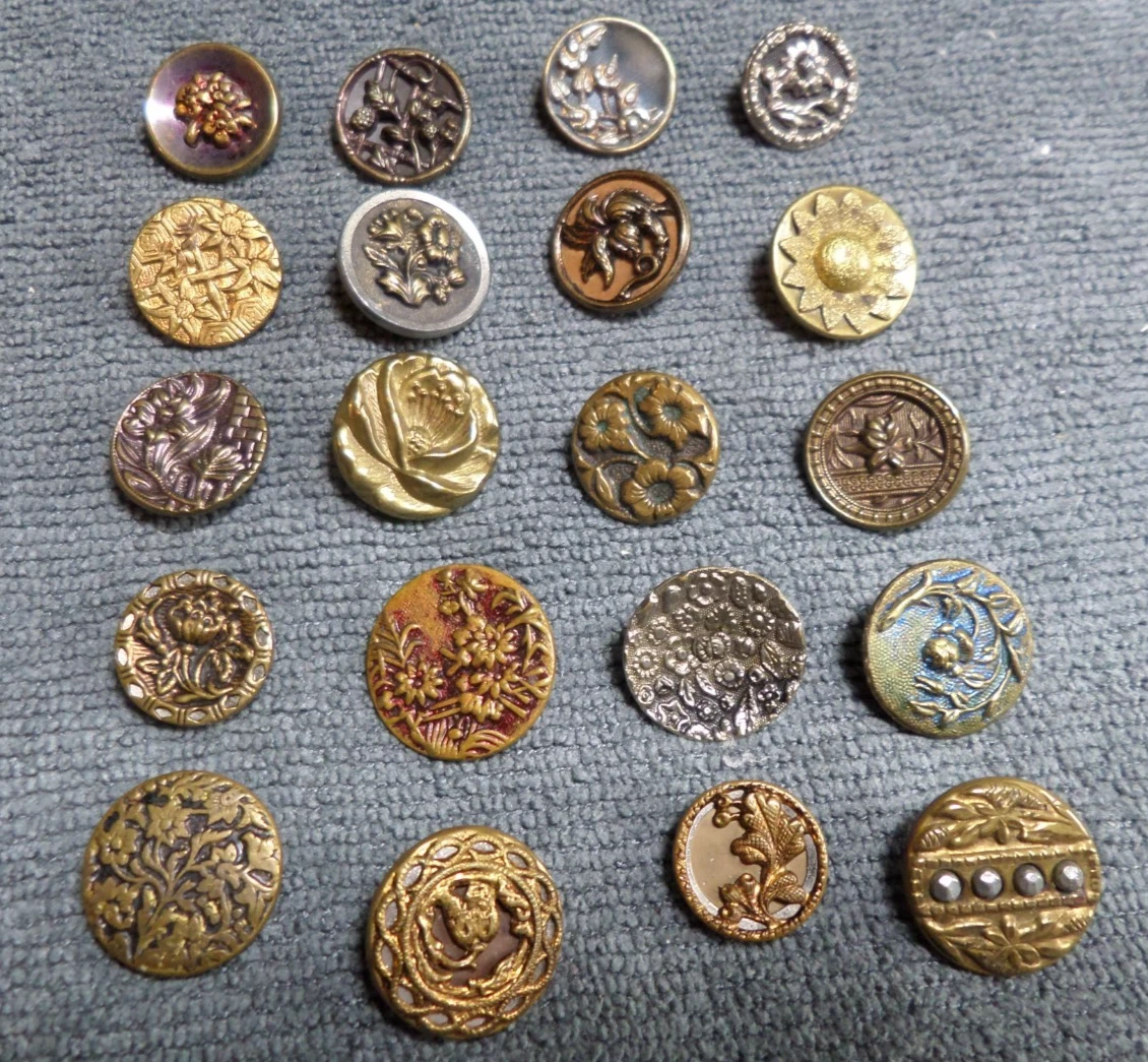 Antique Original Collectible Metal Sewing Buttons for sale | eBay