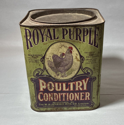 Very rare Royal Purple Poultry Conditioner Tin