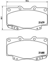 Brembo P 83 069 Bremsbelagsatz, Scheibenbremse For Toyota