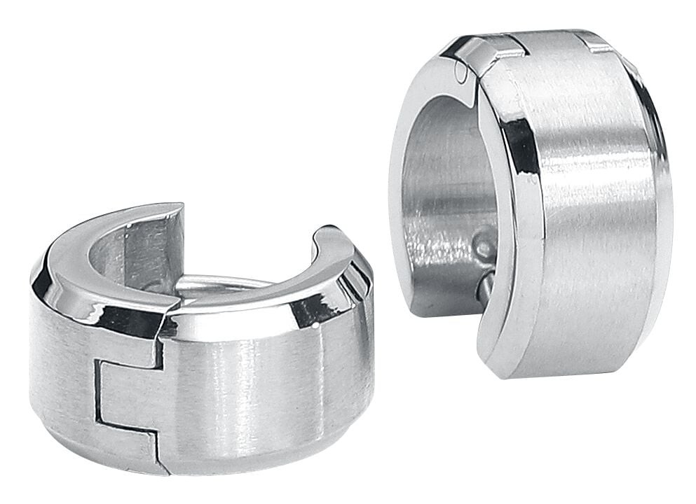 etNox Ohrring Унисекс Edelstahl Creolen silberfarben Стандартный 3590₽