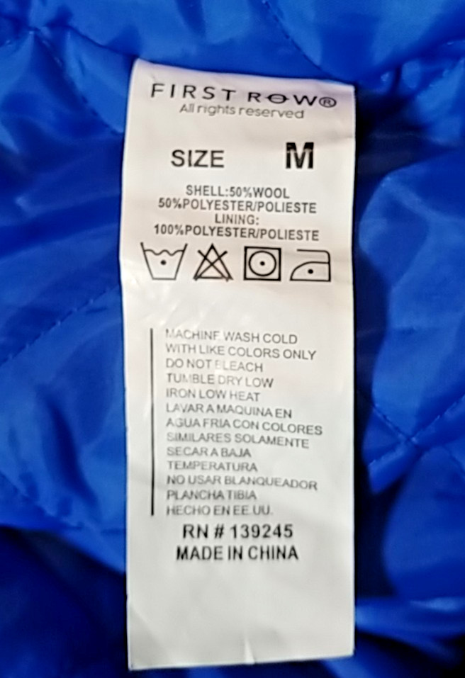 First Row Varsity Jacket Medium Blue Streetwear P… - image 10