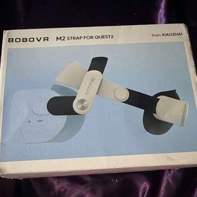BOBOVR M2 Head Strap for Quest 2 Headset, White/Black, Model M2