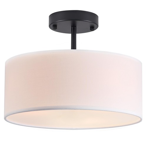 Semi Flush Mount Ceiling Light,13 inch Modern 3-Light Ceiling Light Fixture,B...