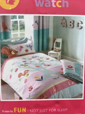 New Dunelm Children's Duvet Set Curtains UK