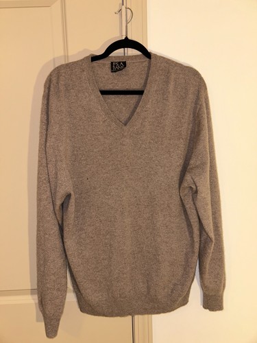 JOS. A. Bank Brown 100% Cashmere Sweater L – Travelers Collection – 3 Holes