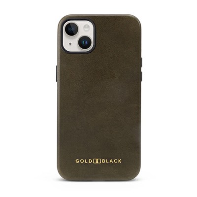 GOLDBLACK iPhone 15 Plus Lederhülle Luxe grün mit MagSafe Echtleder