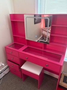 vanity mirror with lights desk