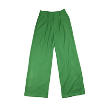 Cider Womens Green Wide Leg Trousers Small High Rise Tailored Pants