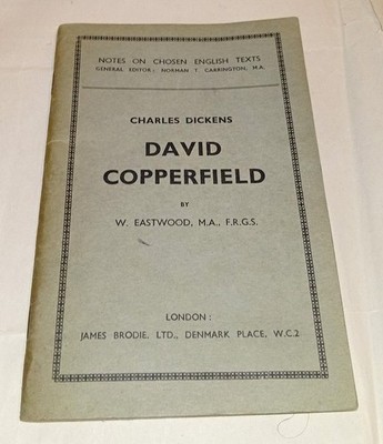 Notes on Charles Dickens David Copperfield by W. Eastwood - Vintage Book