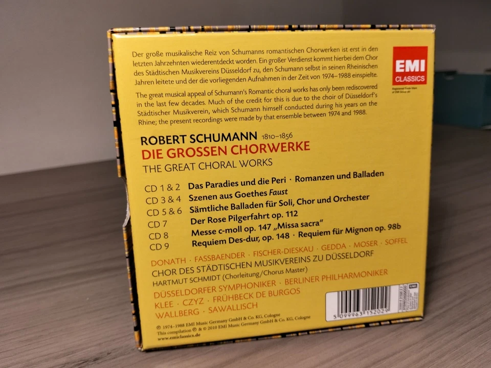 Schumann: Great Choral Works - 9 CD Set - Very Good - EMI Classics - Image 3 of 3