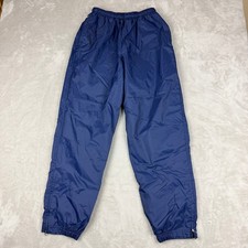 VTG Nike Track Pants Youth Boys L Navy Windbreaker Lined Baggy Relaxed 90s Y2K