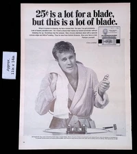 1967 SCHICK EVERSHARP DOUBLE EDGE BLADES CHROME STAINLESS STEEL Print Ad 53289