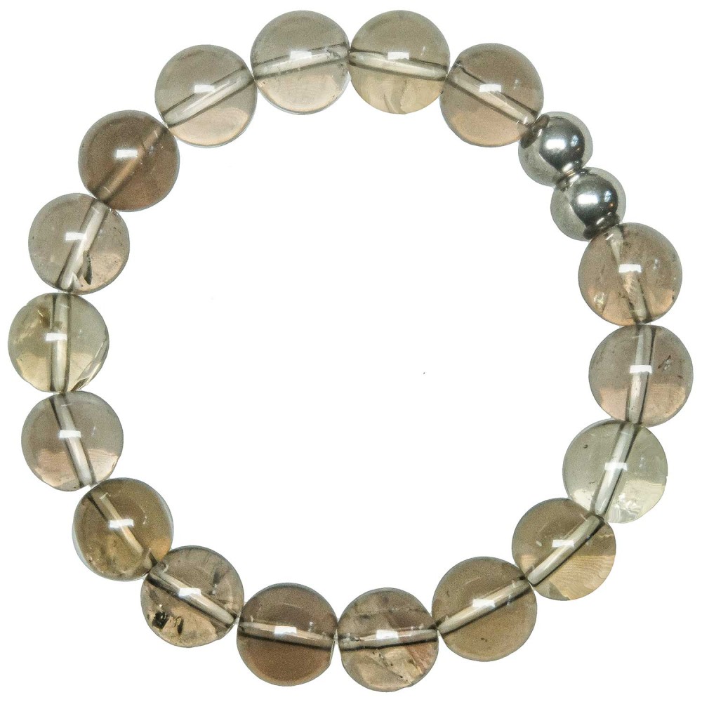 Bracelet quartz fumé 10mm pour l'ancrage et la protection au quotidien