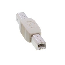 USB 2.0 Male Coupler USB Type-B M/M Adapter Gender Changer Printer Scanner White