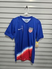 Nike USA Soccer Jersey Short Sleeve Shirt Blue Red White