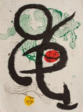 Joan Miró Dans Barbare Kubismus Fauvismus unsigniert Original Lithografie 1944