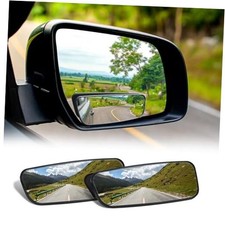 2 PCS Car Rear View Blind Spot Mirror, 3.7 x 1.4 Inches HD Glass Rectangle