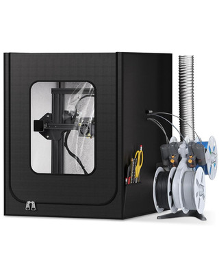 3D Printer Enclosure with Ventilation Kit, LED Light, Premium Fireproof Dustproo