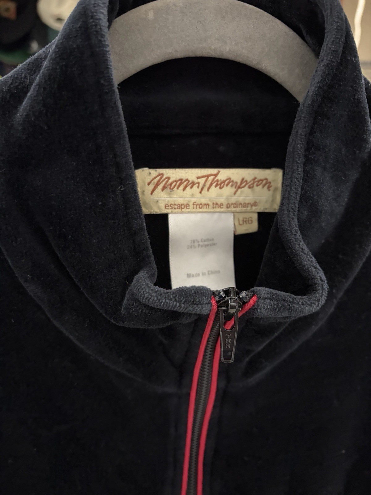 🔥Rare Norm Thompson Vintage Velvet/Velour Tracksuit Top Men’s L Streetwear image 3