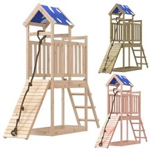 Spielturm Klettergerüst Kinder Kletterturm Kiefernholz Outdoor Garten Spielplatz