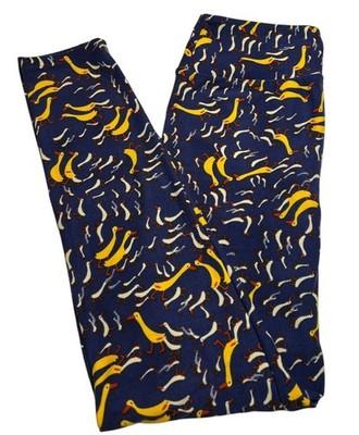 LuLaRoe Leggings OS One Size Animal EASTER Spring DUCKS Geese Modern Colorful
