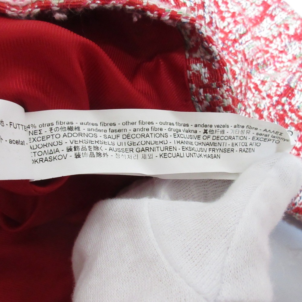 ZARA Basic Collection Collarless Tweed Jacket, Si… - image 12