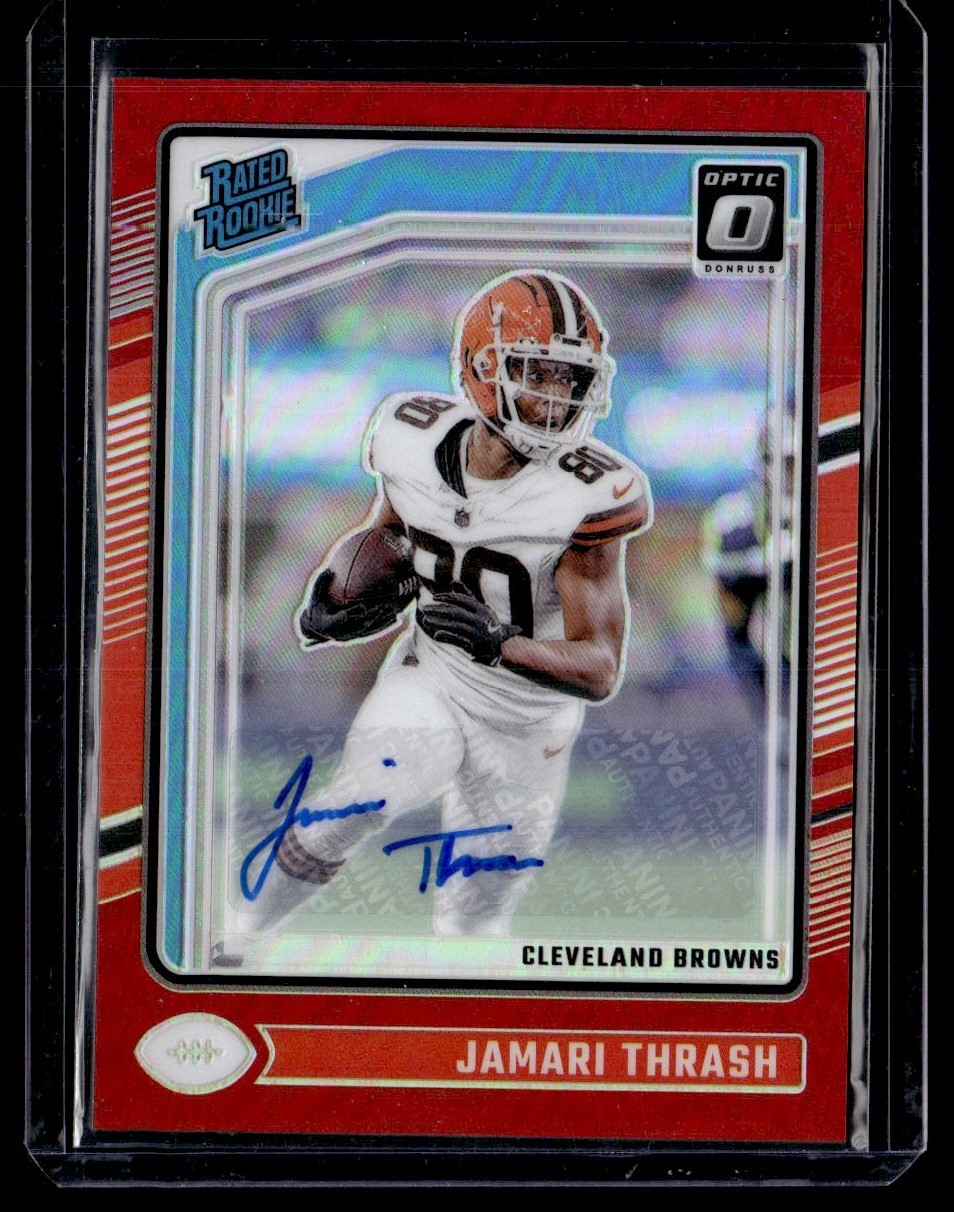 Jamari Thrash Panini Donruss Optic #241 Autograph-Red