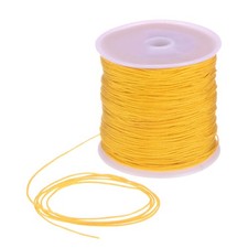 1mm Nylon Satin Cord 109 Yards Bracelet String Beading Thread, Yellow