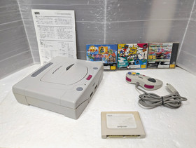 Sega Saturn White Console Power Memory Sonic Jam Sonic R Box