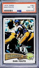 1975 Topps Football #367 Dan Fouts San Diego Chargers PSA 8 NM-MT Trading Card