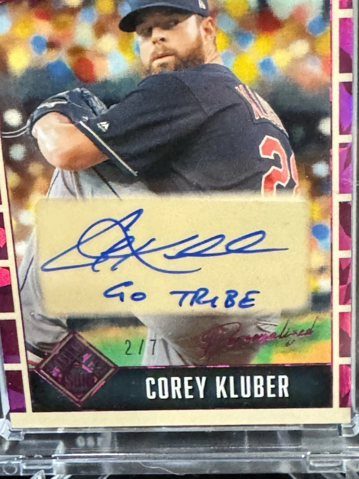 GO TRIBE - Cleveland’s Corey Kluber 2025 Leaf Seasons: CUSTOM AUTO 2/7 GO TRIBE - Image 2 of 4