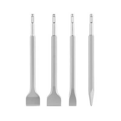 Uimoso SDS Plus Chisel Set - 4 Pieces: Point, Flat, Angled, Spade for Demolition
