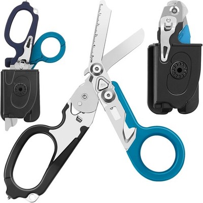 6 in 1 Multi-function Trauma Shears with Strap Cutter and Glass Breaker, with...