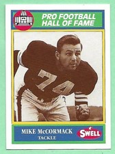 1990 CMC Swell Football Mike McCormack #125 Pro Football HOF👍