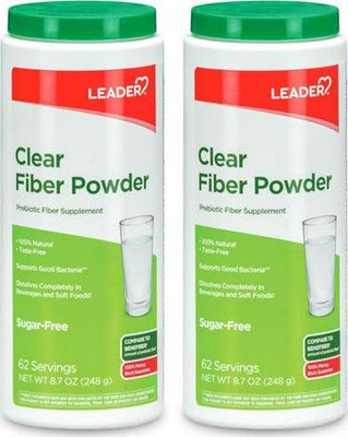 Leader Prebiotic Fiber Supplement Powder for Digestive Health, 100% Natural of