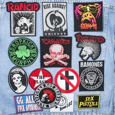 Punk Rock, Hardcore embroidered patches colle...