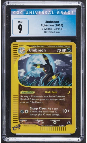 2003 Umbreon Pokemon Skyridge 32/144 Reverse Holo CGC 9 CONSIGNMENT