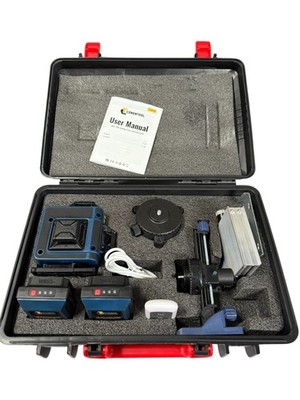 Cementool 360° Linienlaser Kreuzlinienlaser Set mit Stativ & 2 Akkus im Koffer
