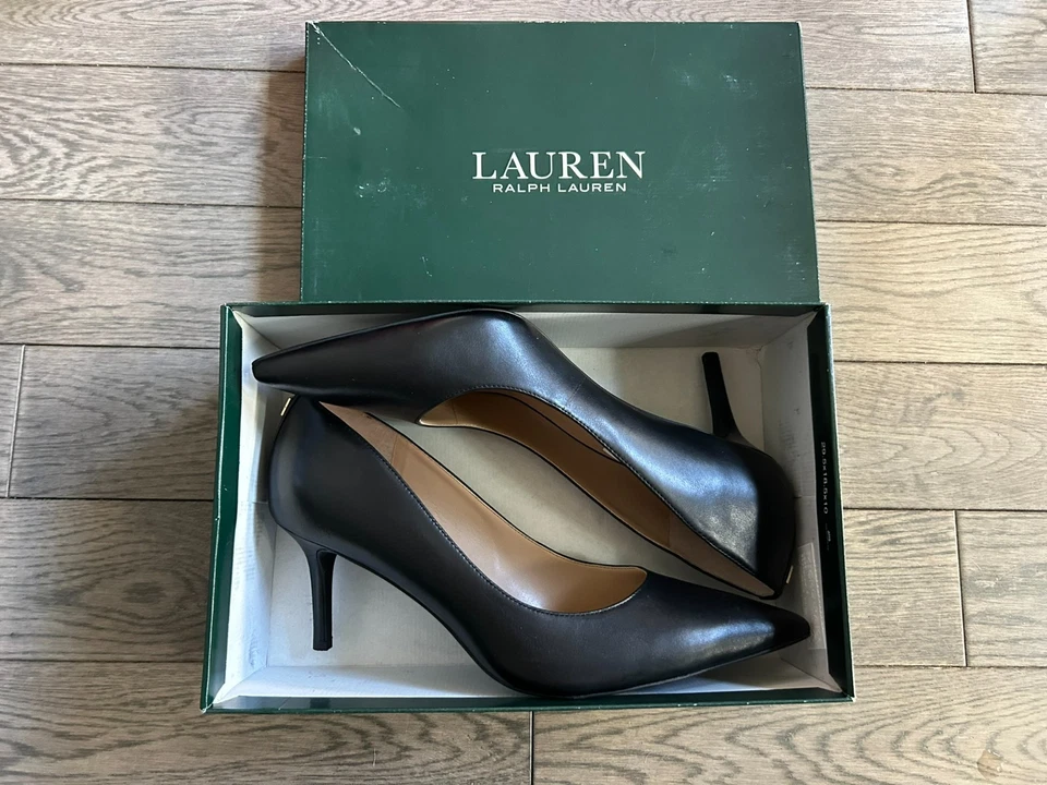 Vestido Lauren by Ralph Lauren Lanette Cuero Pump (Talla 11B) Foto 2 de 4